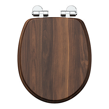 Oxford Soft Close Toilet Seat with Chrome Hinges - Various Colour Options  Profile Large Image