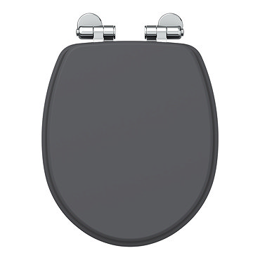 Oxford Soft Close Toilet Seat with Chrome Hinges - Various Colour Options  Profile Large Image
