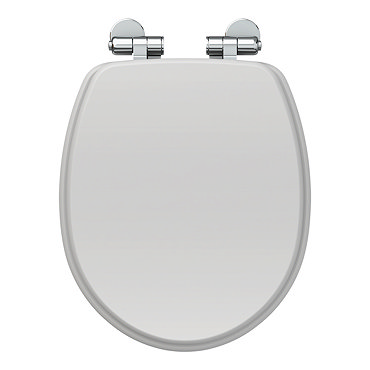 Oxford Soft Close Toilet Seat with Chrome Hinges - Various Colour Options  Profile Large Image