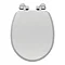 Oxford Dove Grey Soft Close Toilet Seat with Chrome Hinges Large Image