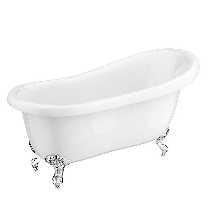 Oxford Traditional Free Standing Roll Top Slipper Bath Suite  In Bathroom Large Image