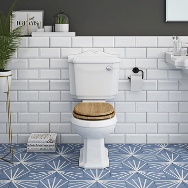 Oxford Traditional Toilet with Soft Close Seat - Various Colour Options  Profile Large Image