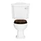 Oxford Traditional Toilet with Soft Close Seat - Walnut Wood Effect Large Image