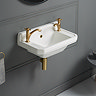Oxford Wall Hung Cloakroom Basin with Upstand (512mm Wide - 2 Tap Hole)