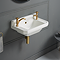 Oxford Wall Hung Cloakroom Basin with Upstand (512mm Wide - 2 Tap Hole)
