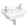 Oxford Wall Hung Cloakroom Basin with Upstand (512mm Wide - 2 Tap Hole)