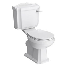 Oxford Close Coupled Traditional Toilet WC with Toilet Seat Medium Image