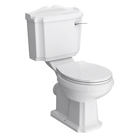 Oxford Close Coupled Traditional Toilet WC with Toilet Seat Large Image