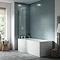 P Shaped 1700 Curved Shower Bath (Inc. Screen, Front + End Panel) Large Image