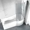 P-shaped Shower Bath Pack with Curved Shower Screen - Right hand option Large Image