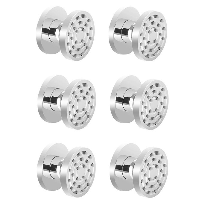 Pablo Concealed Thermostatic Valve with Fixed Shower Head & 6 Body Jets Standard Large Image