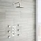 Pablo Concealed Thermostatic Valve with Fixed Shower Head & 6 Body Jets Large Image