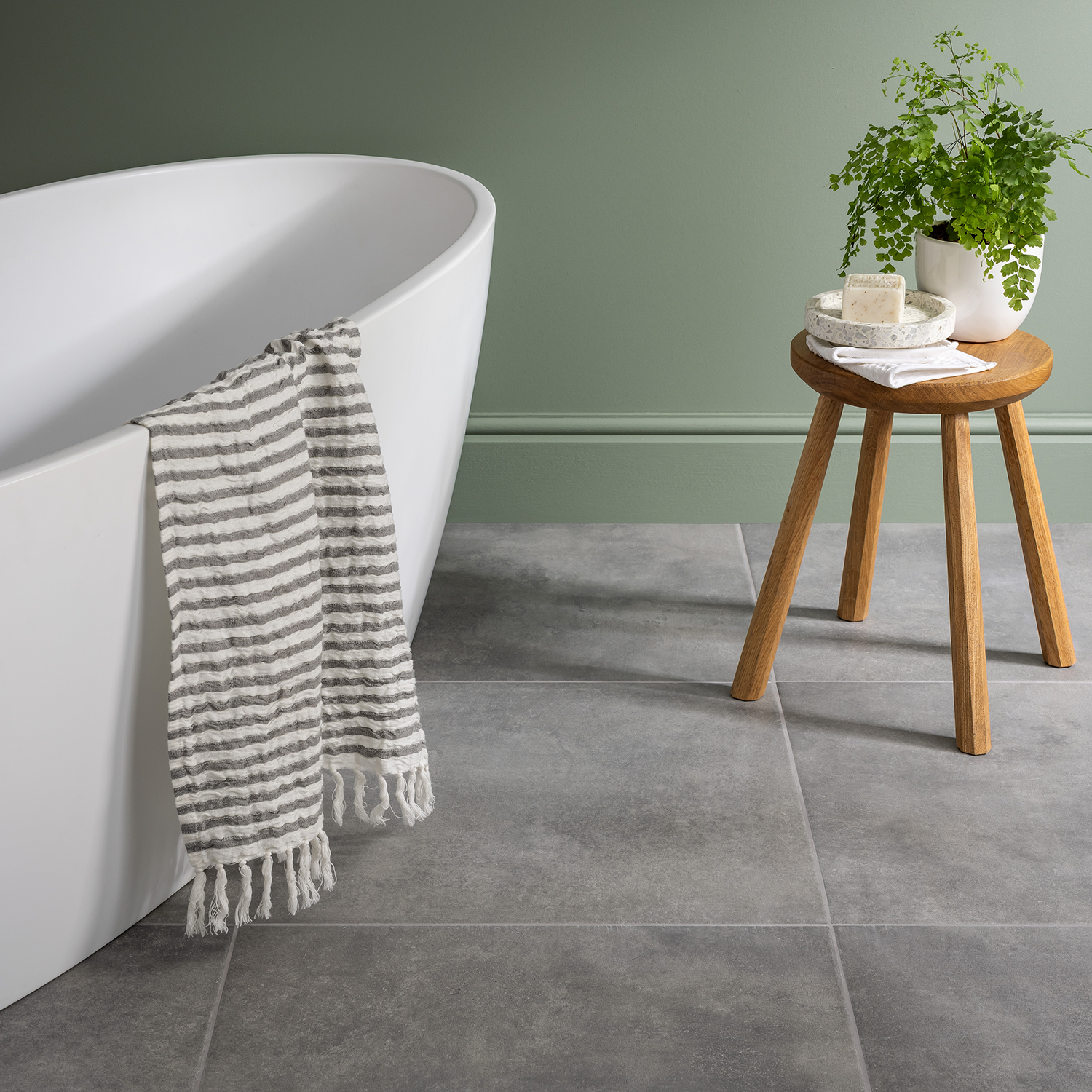 Pablo Dark Grey Concrete Effect Wall & Floor Tiles - 610 x 610mm