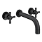 Pablo Matt Black Crosshead 3TH Basin Mixer Tap