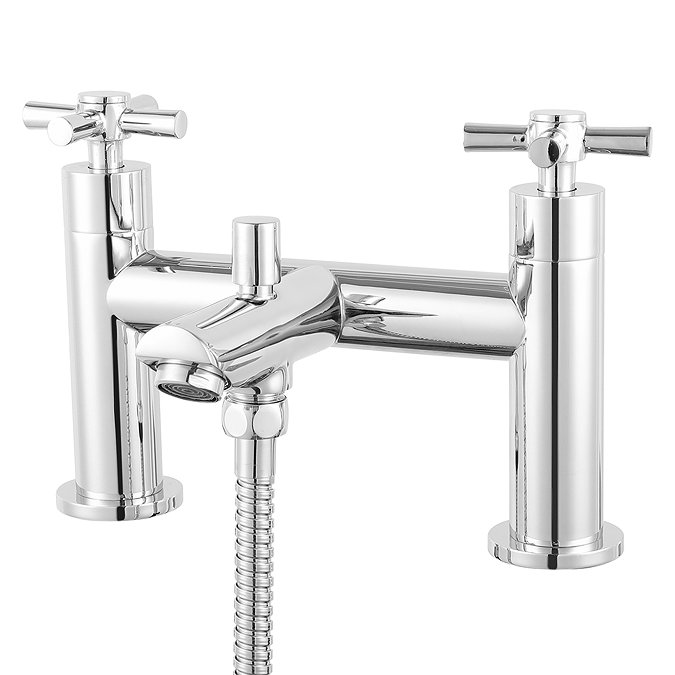 Pablo Modern Bath Shower Mixer with Shower Kit - Chrome