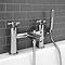 Pablo Modern Bath Shower Mixer with Shower Kit - Chrome Large Image