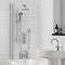 Pablo Triple Crosshead Concealed Thermostatic Shower Valve - Chrome  In Bathroom Large Image