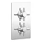 Pablo Twin Crosshead Concealed Shower Valve - Chrome Large Image