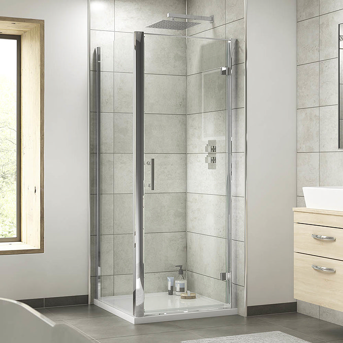 Pacific Hinged Shower Door - Various Sizes  Standard Large Image
