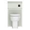 Padstow 500mm Slatted WC Toilet Unit Set – Satin Grey with Concealed Cistern, Matt Black Flush & Trafalgar Pan