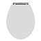 Padstow 500mm Slatted WC Toilet Unit Set – Satin Grey with Concealed Cistern, Chrome Flush & Trafalgar Pan