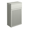 Padstow 500mm Slatted WC Toilet Unit Set – Satin Grey with Concealed Cistern, Chrome Flush & Trafalgar Pan