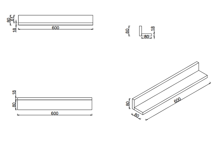 Padstow 600mm Wooden Wall Shelf - Satin Grey