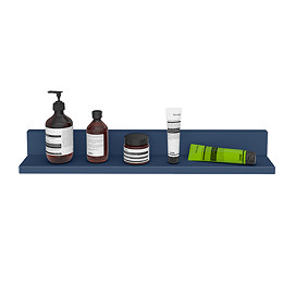 Padstow 600mm Wooden Wall Hung Shelf – Satin Indigo Blue
