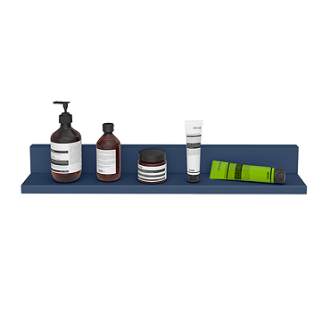 Padstow 600mm Wooden Wall Hung Shelf – Satin Indigo Blue