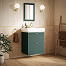 Padstow Framed Bathroom Mirror 600 x 400mm - Satin Green
