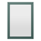 Padstow Framed Bathroom Mirror 600 x 400mm - Satin Green