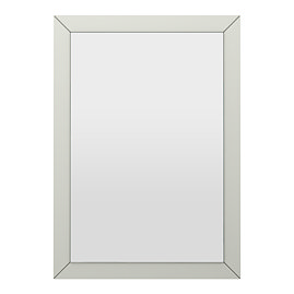 Padstow Framed Bathroom Mirror 600 x 400mm – Satin Grey