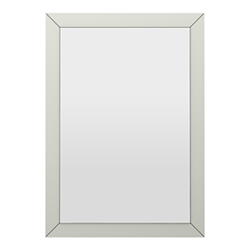Padstow Framed Bathroom Mirror 600 x 400mm – Satin Grey