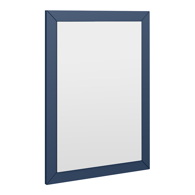 Padstow Framed Bathroom Mirror 600 x 400mm – Satin Indigo Blue
