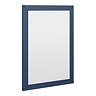 Padstow Framed Bathroom Mirror 600 x 400mm – Satin Indigo Blue