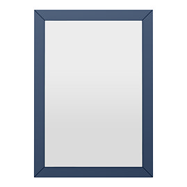 Padstow Framed Bathroom Mirror 600 x 400mm – Satin Indigo Blue