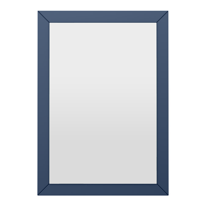 Padstow Framed Bathroom Mirror 600 x 400mm – Satin Indigo Blue