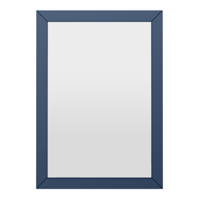 Padstow Framed Bathroom Mirror 600 x 400mm – Satin Indigo Blue