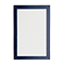 Padstow 600 x 400 Framed Bathroom Mirror - Satin Indigo Blue