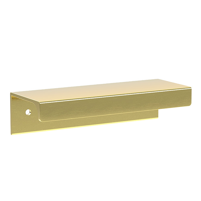 Padstow Wall Hung Tall Storage Unit - Satin Green, Slatted with Brushed Brass Handle
