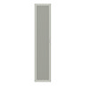 Padstow Wall Hung Tall Storage Unit - Satin Grey, Slatted with Chrome Handle