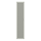 Padstow Wall Hung Tall Storage Unit - Satin Grey, Slatted with Chrome Handle