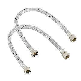 Pair of 1/2" x 15mm x 500mm Flexible Tap Connectors