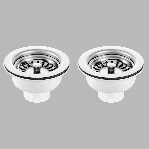 2 x Bower Chrome Basket Strainer Belfast Kitchen Sink Wastes