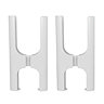 Pair of White Adjustable Column Radiator Feet (For 3 and 4 Column Rads)