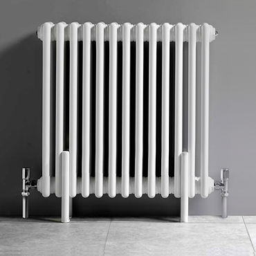 Pair of White Adjustable Column Radiator Feet (For 3 and 4 Column Rads)