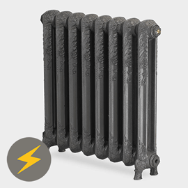 Paladin Shaftsbury 740mm High 6 Section Electric Cast Iron Radiator with 1500w Heating Element Mediu