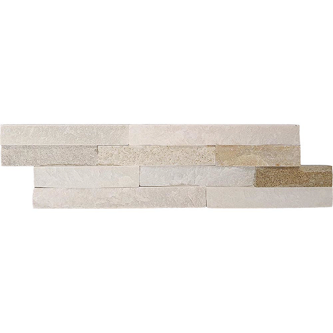 Palamas Beige Split Face Natural Stone Wall Tiles - 100 x 360mm Large Image