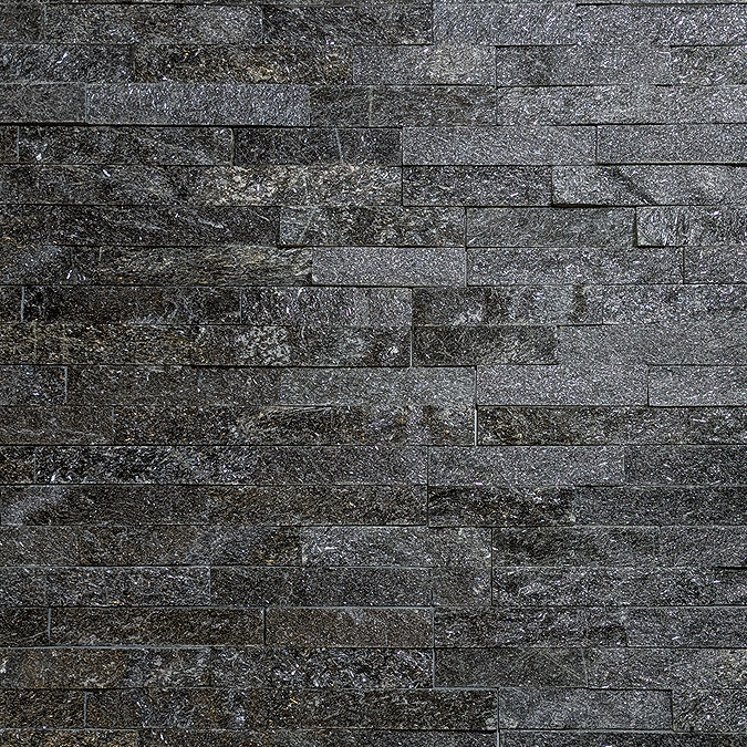 Palamas Black Split Face Natural Stone Wall Tiles - 100 x 360mm