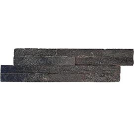 Palamas Black Split Face Natural Stone Wall Tiles - 100 x 360mm Medium Image